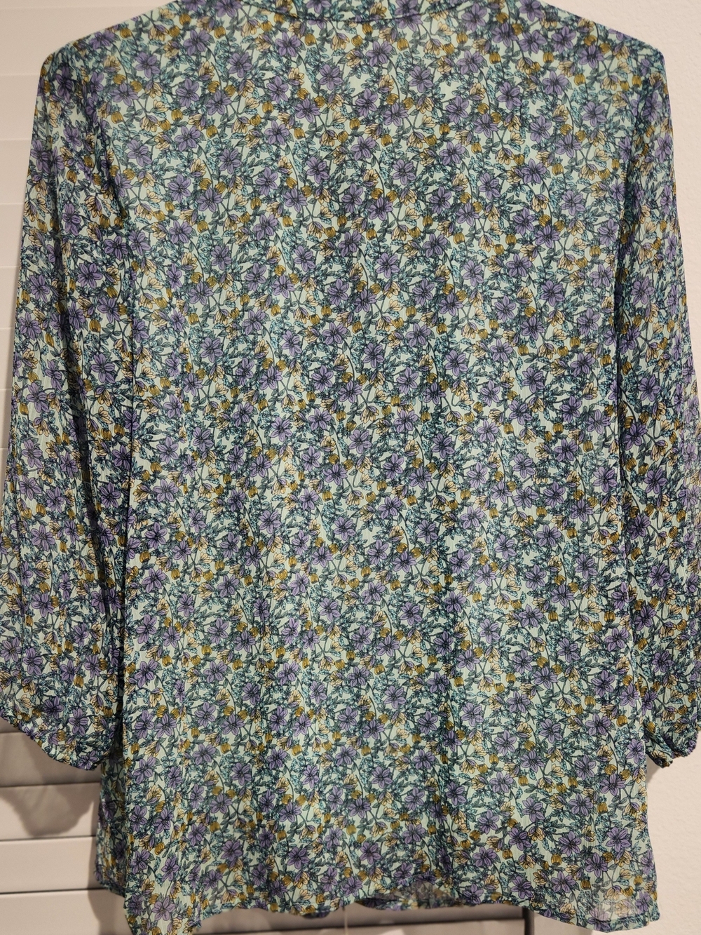 St Johns Bay Petite Large Floral Cottagecore Blouse Boho Spring Top - Picture 7 of 11
